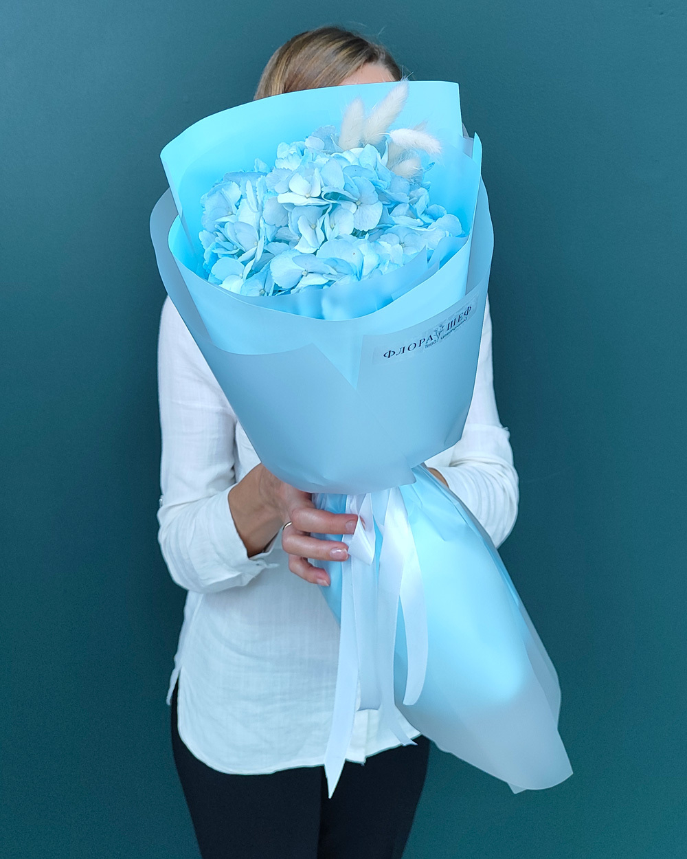 Букет гортензия голубая,1шт(00226)