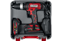 Дрель-шуруповерт ЗУБР 18 В, 2 АКБ, 2 Ач, в кейсе ДШЛ-185-22