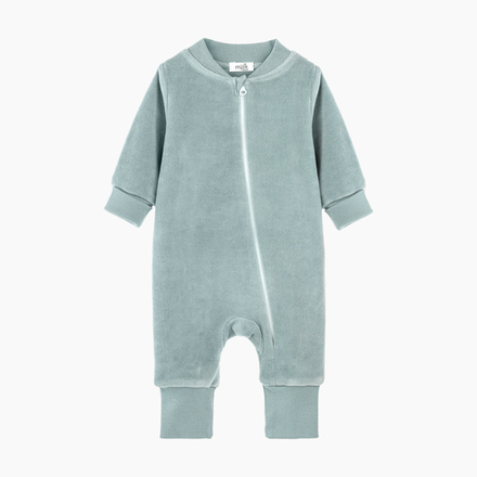 Велюровый комбинезон Mjölk Baby Blue, на манжетах, уценка
