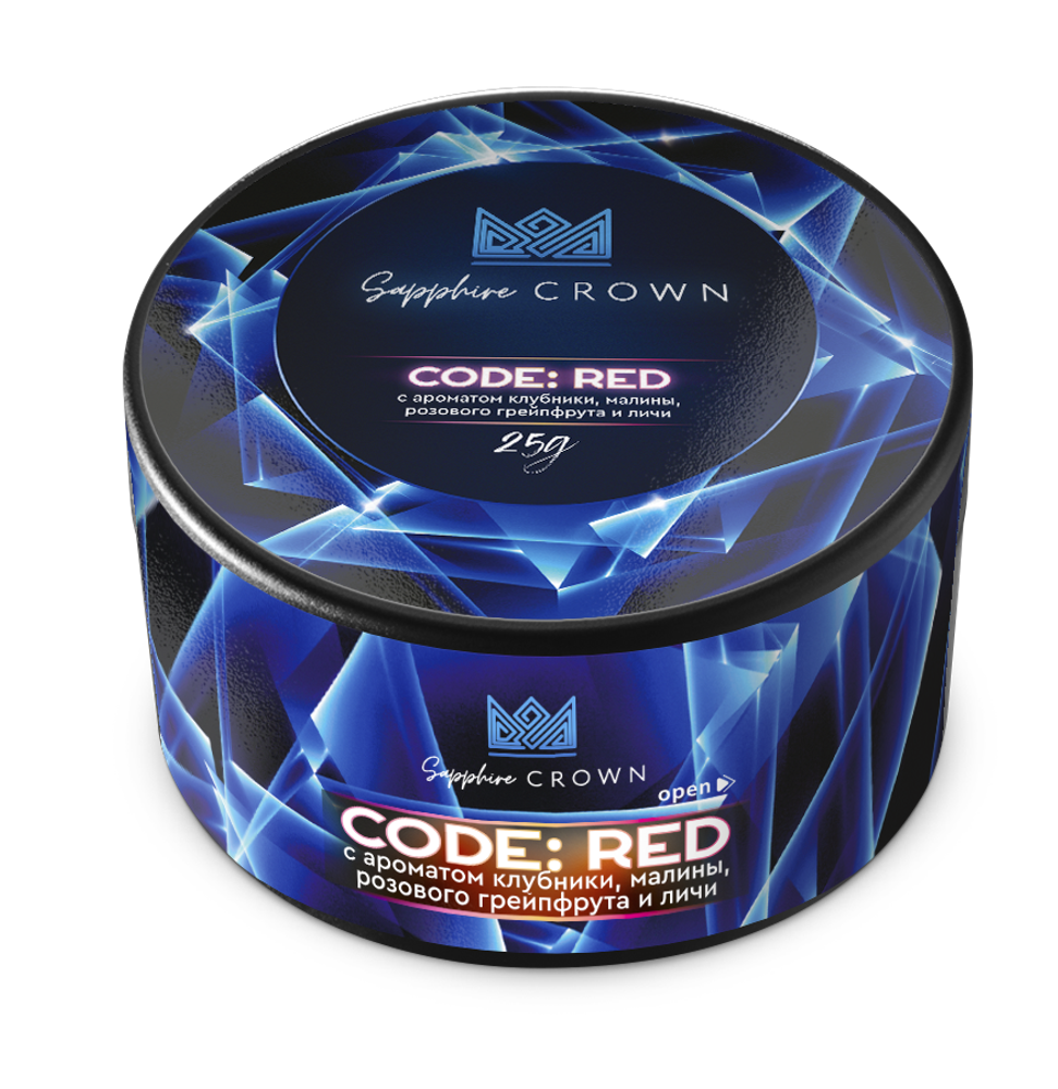 Табак Sapphire Crown &quot;CODE: RED&quot; (клубника, малина, грейпфрут,личи) 25гр