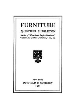 Furniture | Esther Singleton