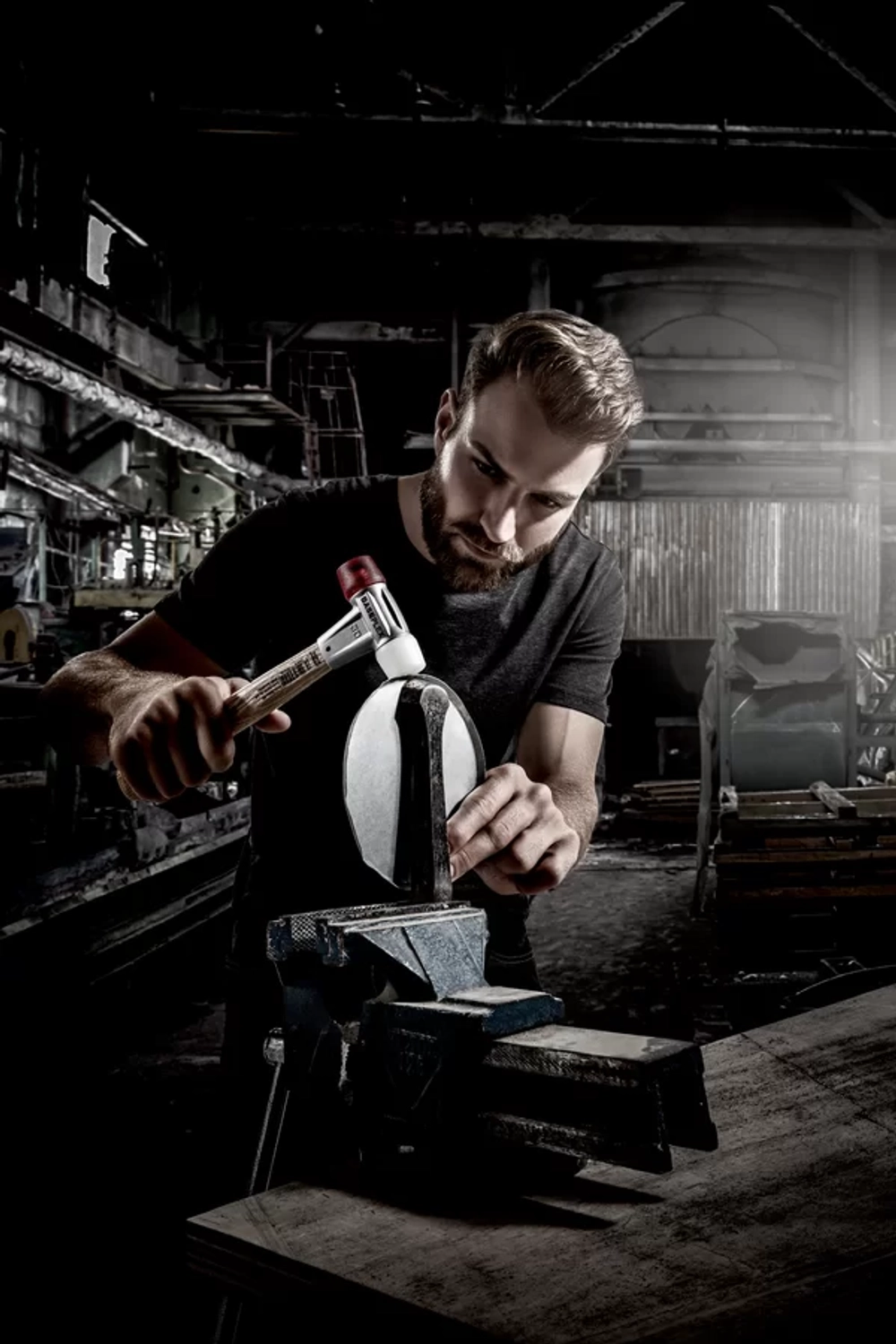 киянка HALDER Baseplex 0,95 кг с бойками из нейлона и красного пластика 50 мм 3968.050