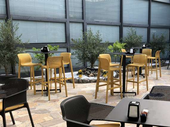 Барный стул Net Stool горчичный