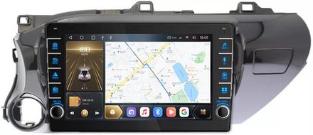 Магнитола Toyota Hilux 8 2015-2023+ - Carmedia SF-1686 (кнопки и крутилки), Android 12, TS10,  CarPlay, 4G SIM-слот
