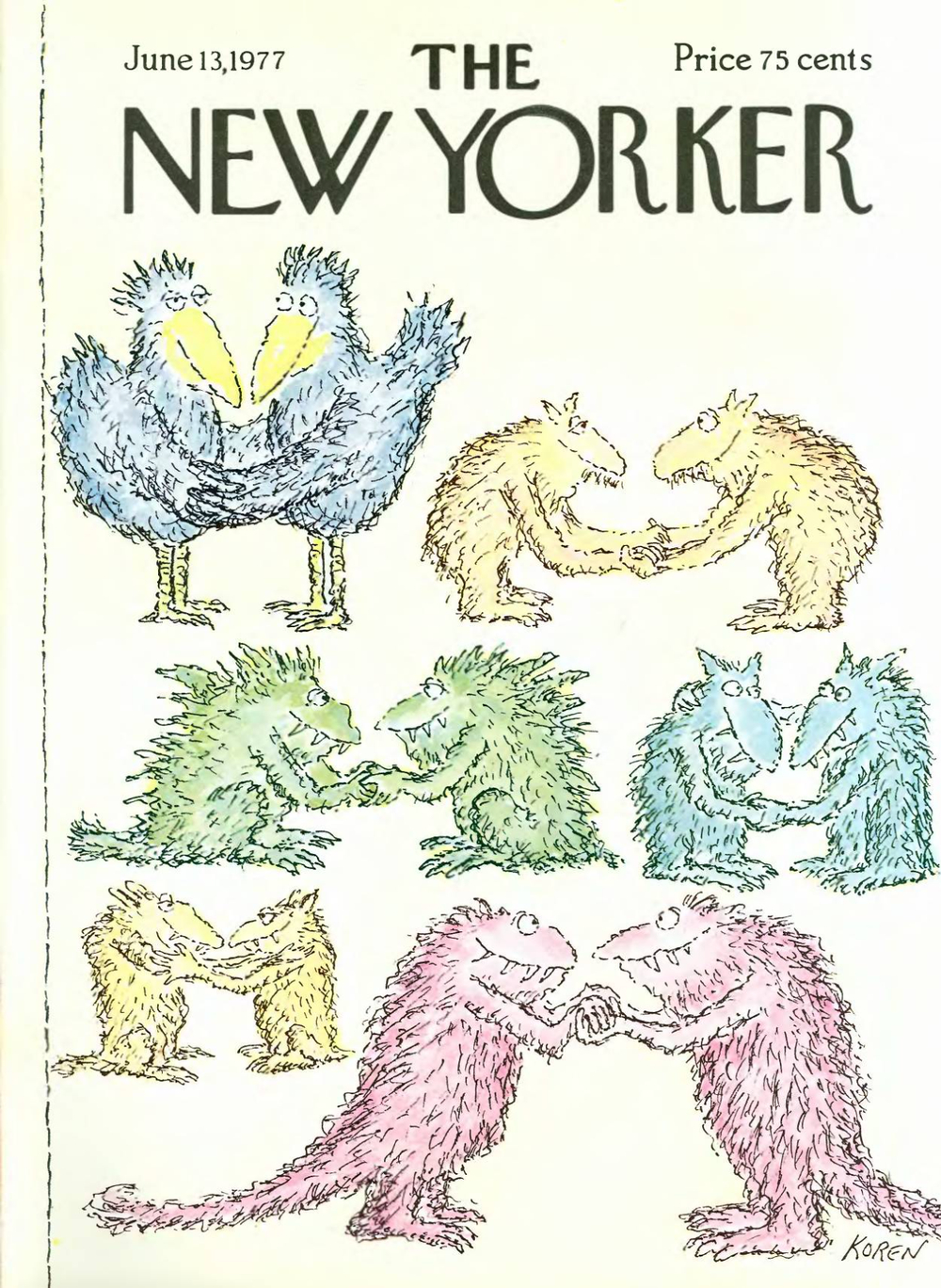 Журнал The New Yorker 13-06-1977, обложка