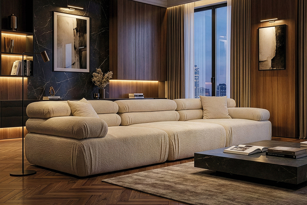 Диван Garda Decor Ленс (Lens) (трехмодульный) 308*106*68см