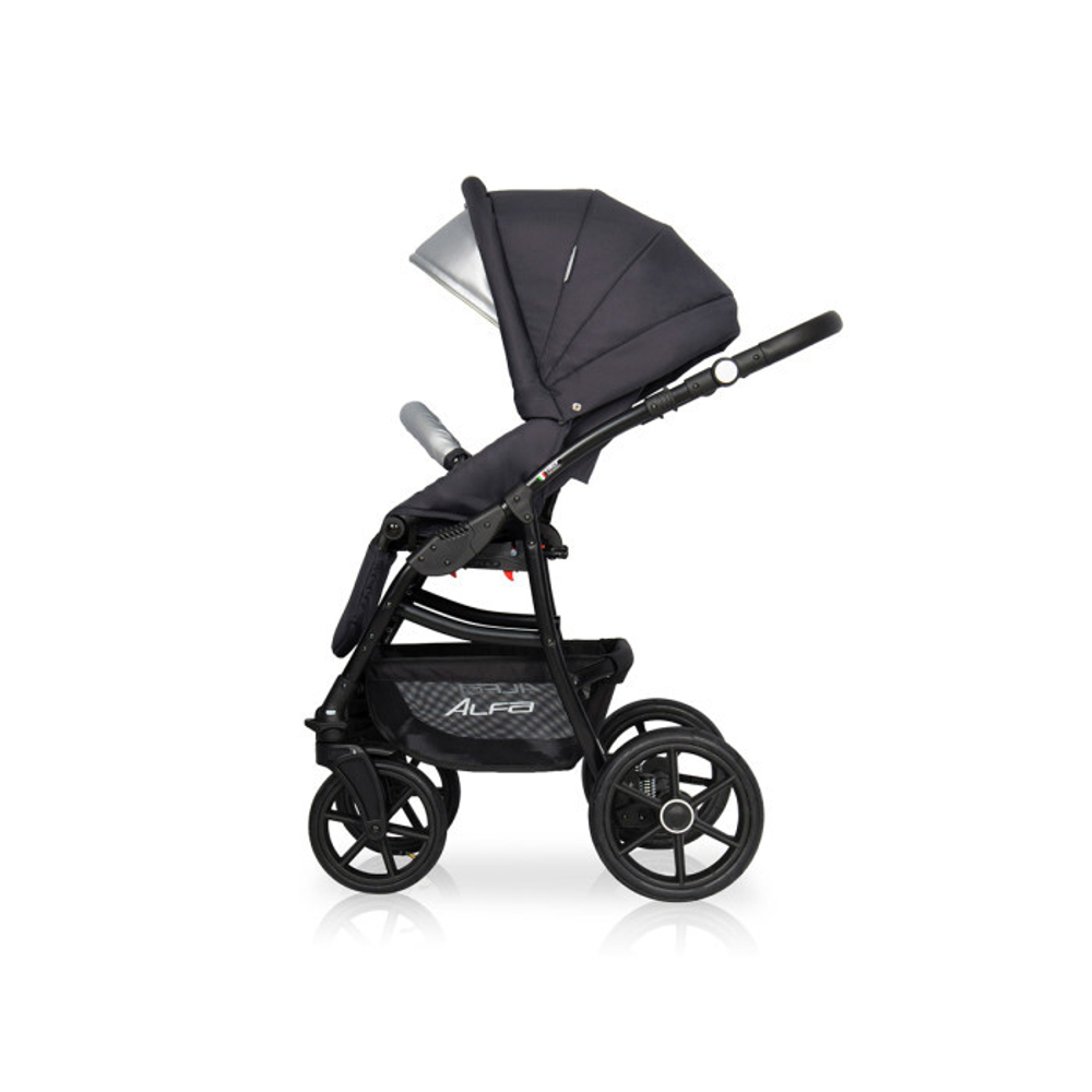 Коляска  ALFA Ecco (3 в 1) (RIKO BASIC) 01 графит-серый