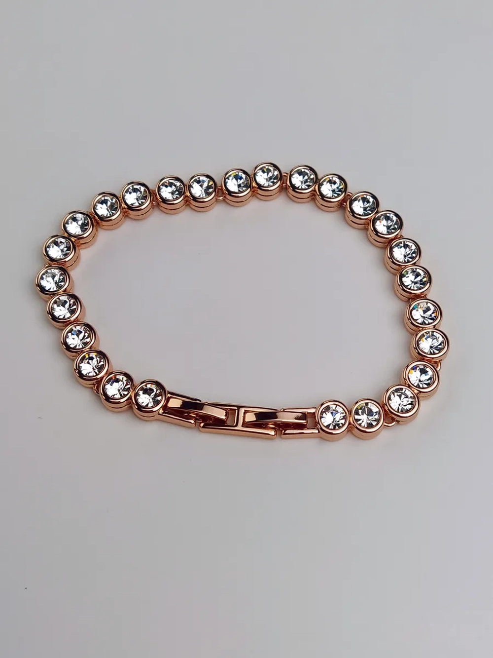 Браслет-дорожка Классик с белыми кристаллами Swarovski