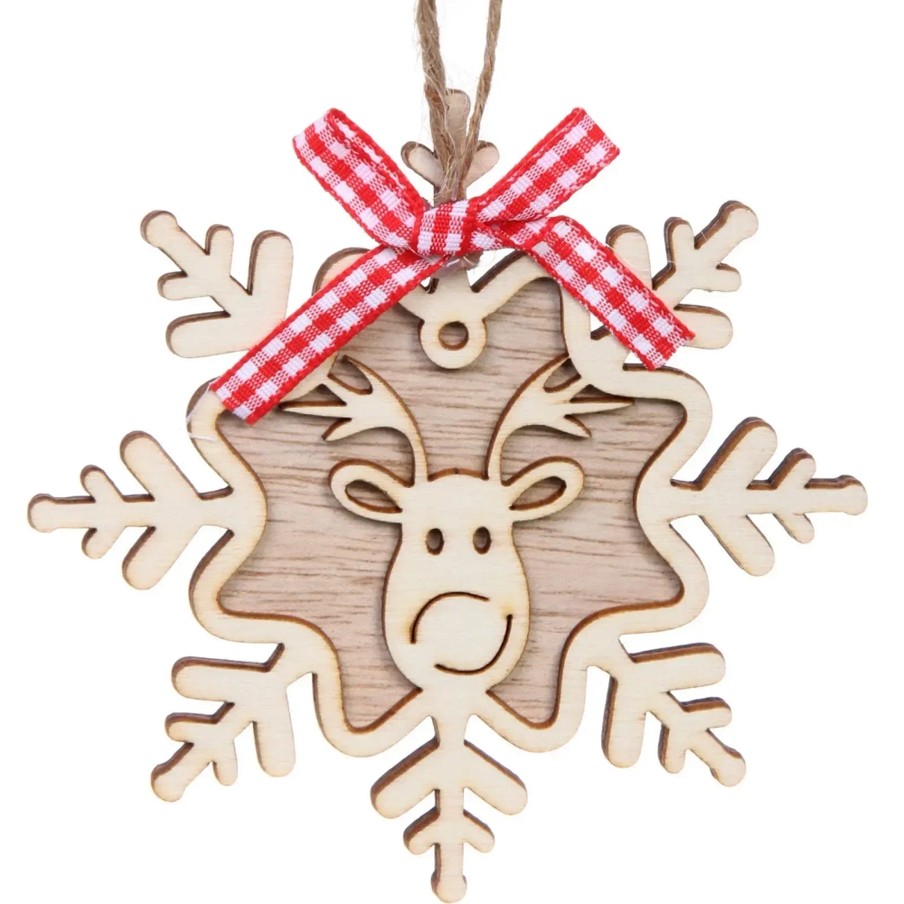 Подвеска «Снежинка - Олень» 11*11 см