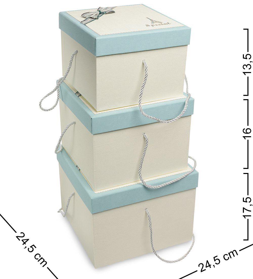 Packing Symphony WF-83-B Набор коробок из 3шт «Квадрат» цв.беж./голуб.
