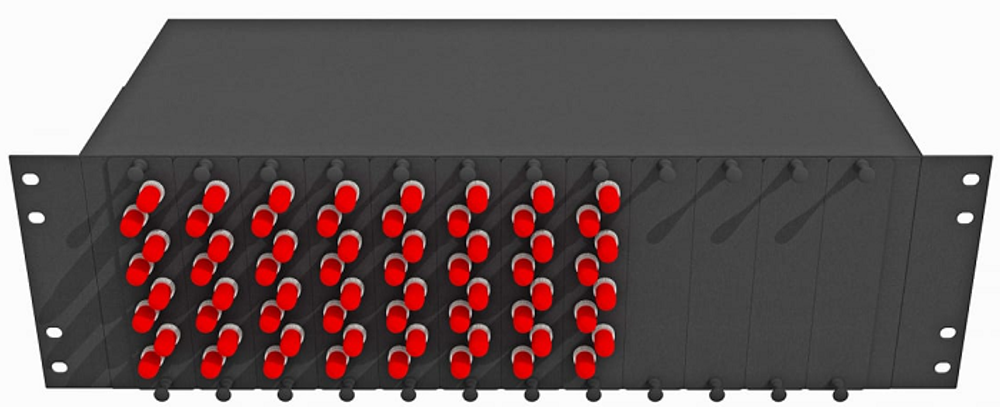 Кросс оптический стоечный  TopLAN КРС-Top-3U-64ST/U-OS2-BK