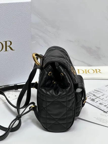 Рюкзак Dior Caro черный, модель среднего формата