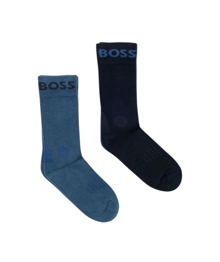 Теннисные носки BOSS x Matteo Berrettini Quarter-Length In Stretch Fabric - open blue
