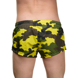 Мужские шорты с камуфляжным принтом Sesmik ALEX MILITARY LEMON