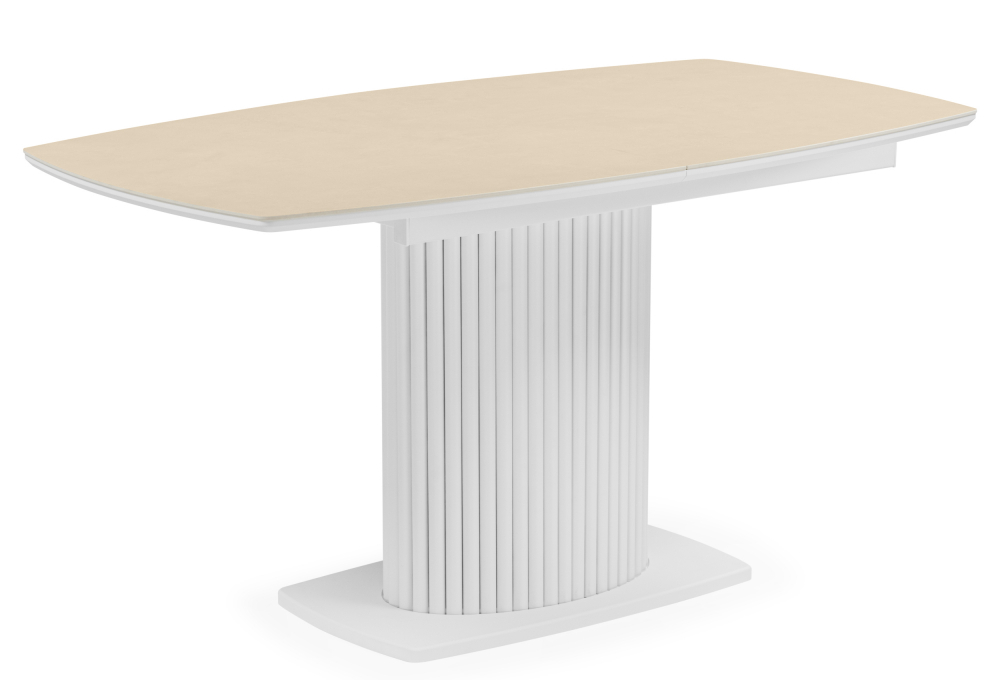 Керамический стол Woodville Фестер 140(180)х80 okara light yellow, белый