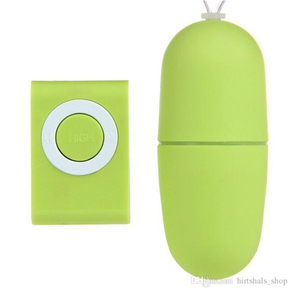Вибро яйцо с дистанционным пультом управления Vibrating Eggs Remote Control mp3 (зеленый) (Цвет: зеленый)