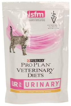 Влажный корм Pro Plan Veterinary Diets для кошек при болезни нижних отделов мочевыводящих путей, с курицей, Пауч, 85г