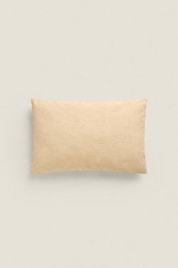 ZARA HOME ЖАККАРДОВЫЙ ЧЕХОЛ ДЛЯ ДЕКОРАТИВНОЙ ПОДУШКИ С ВЫШИВКОЙ, БЕЖЕВЫЙ