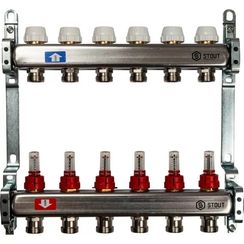 Коллектор STOUT 6 расходомеры нержавеющая сталь 27866