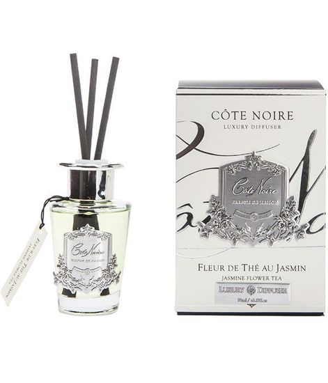 Цветочный чай с жасмином, ароматический диффузор в серебряном декоре, Cote Noire