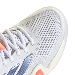 Женские Кроссовки теннисные Adidas Barricade 14 W - cloud white/halo blue/beam orange