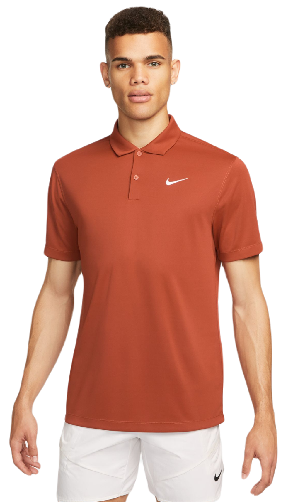Мужское теннисное поло Nike Court Dri-Fit Solid Polo - rugged orange/white