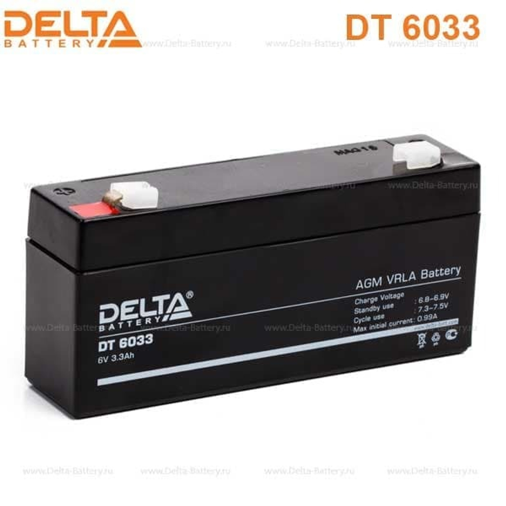 Аккумуляторная батарея Delta DT 6033 (6V / 3.3Ah)