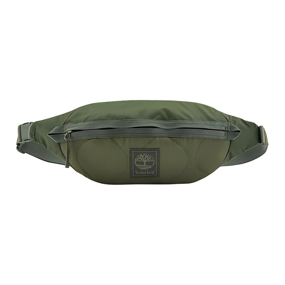 Timberland 5.8L Crossbody Bag Fanny Pack Fabric With Nylon Army Green Unisex