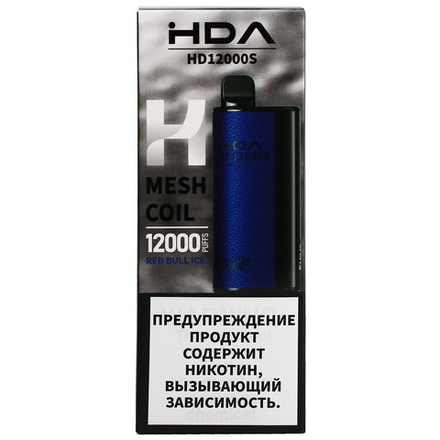 HDA Red bull ice (Энергетик-лёд) 12000 затяжек 20мг Hard (2% Hard)