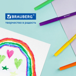 Фломастеры BRAUBERG "АКАДЕМИЯ" 10 цветов вентилируемый колпачок ПВХ упаковка (12 штук в упаковке)