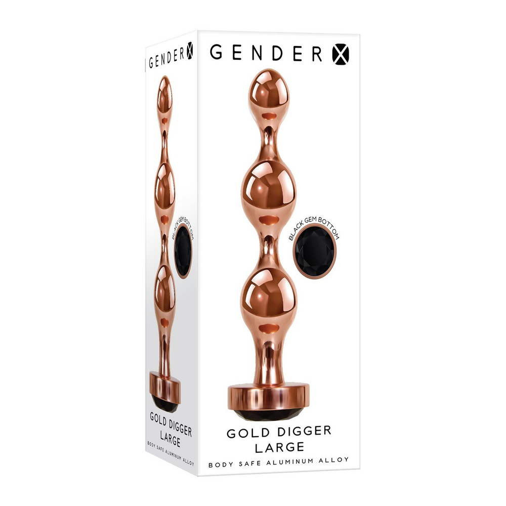 Gender X GOLD DIGGER LARGE Золотой анальный стимулятор-елочка большой