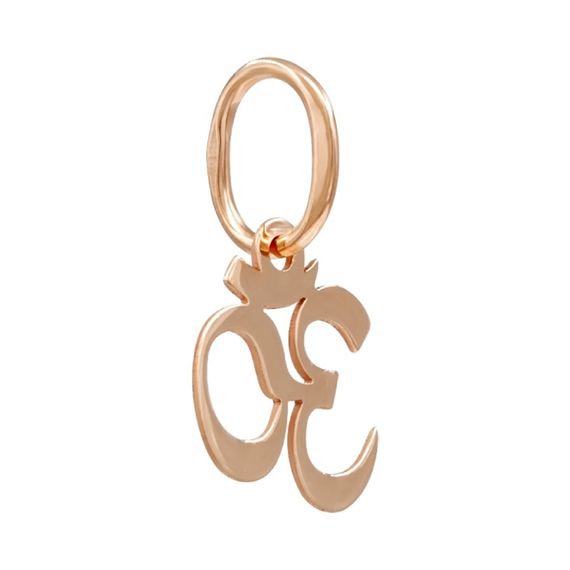 Подвеска Мантра Ом - кулон из золота 585, вид сзади полубоком