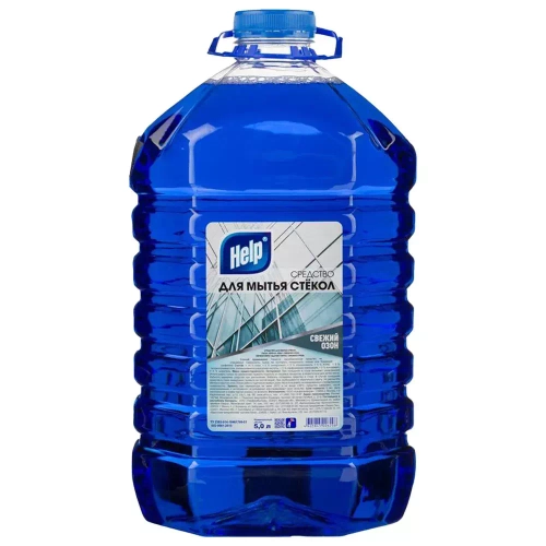 Средство для мытья стекол и зеркал 5 л HELP, ПЭТ