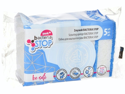 Губка "YORK" для посуды антибактериальная 9,5*6,5*3 Протект-5 Престиж