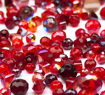 МБ-4 Хрустальные бусины, форма: МИКС, цвет: Красный, 25 гр.