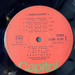 Винтажная виниловая пластинка LP Kraftwerk Radio Activity (France 1975)