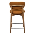 Стул полубарный Lucas 3 терракотовый букле, ножки цвета орех