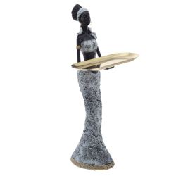GAEM Фигурка декоративная "Африканка" с подносом, L22,5 W16,5 H45 см