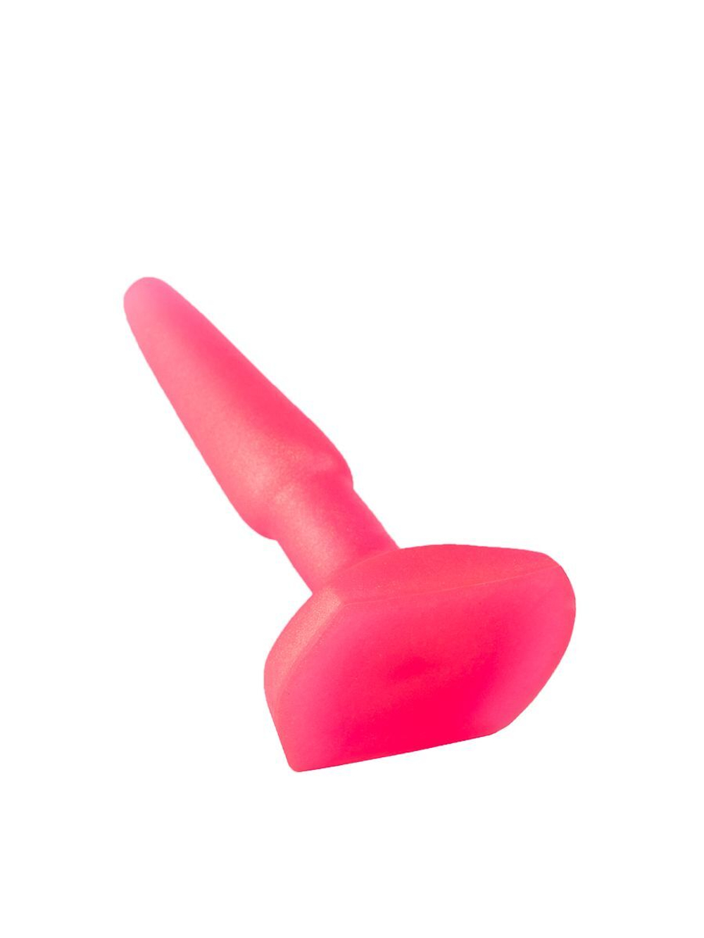 Розовый гелевый плаг на широком основании - 11,5 см. (Цвет: розовый)