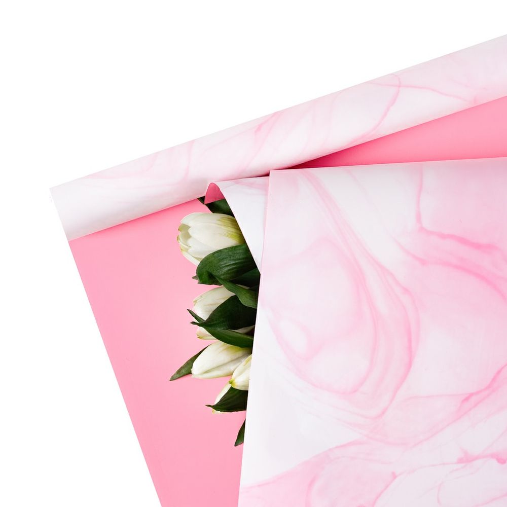 Пленка матовая &quot;Водная гладь&quot; Розовый 57см*10м