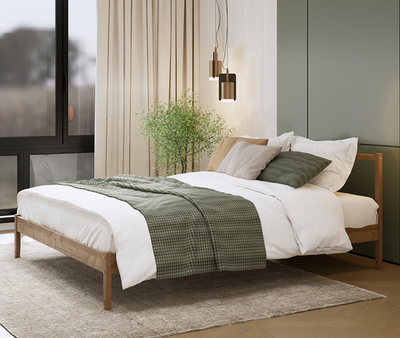 Двуспальная кровать, УСКАР (ФЬЕЛЬСЕ), 160х200 см, коричневый