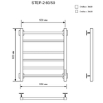 Полотенцесушитель Электрич.кабельный Ника STEP-2 60/50 RAL9016 белый матовый U, шт