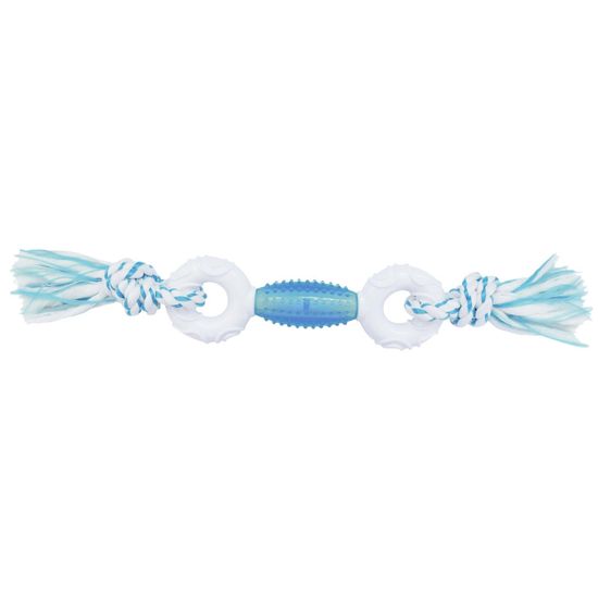 CanineClean Игрушка для собак Регби и 2 кольца, нейлон/синтетическая резина, зеленый, 39см