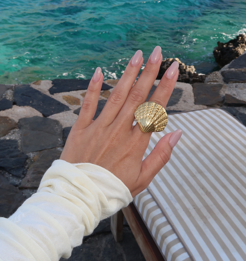 Кольцо seashell gold