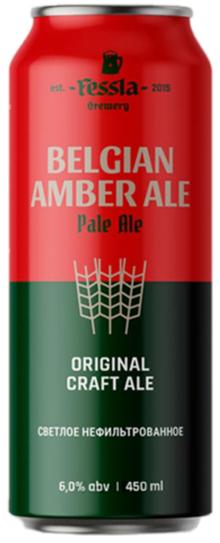 Пиво Фессла Бельгиан Эмбер Эль / Fessla Belgian Amber Ale 0.45 - банка