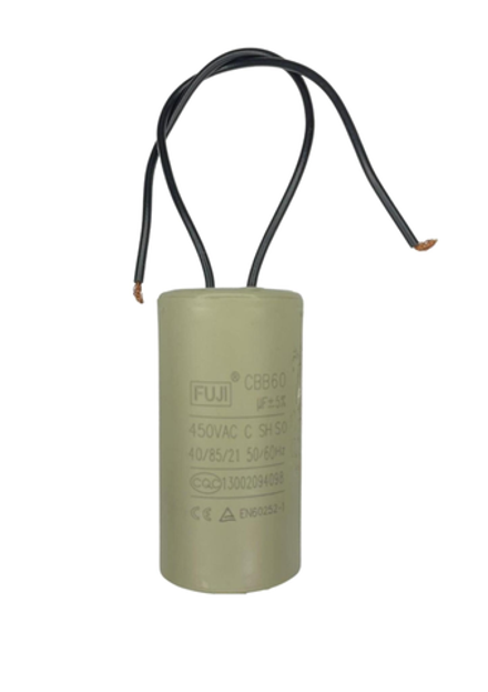 Конденсатор пусковой 450 В 5 мкФ FUJI CBB60 (1+1 WIRES) 35x50мм