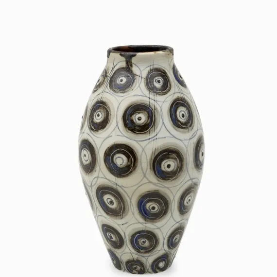 Ваза Spotted Tall высота 31 см, белый, коричневый