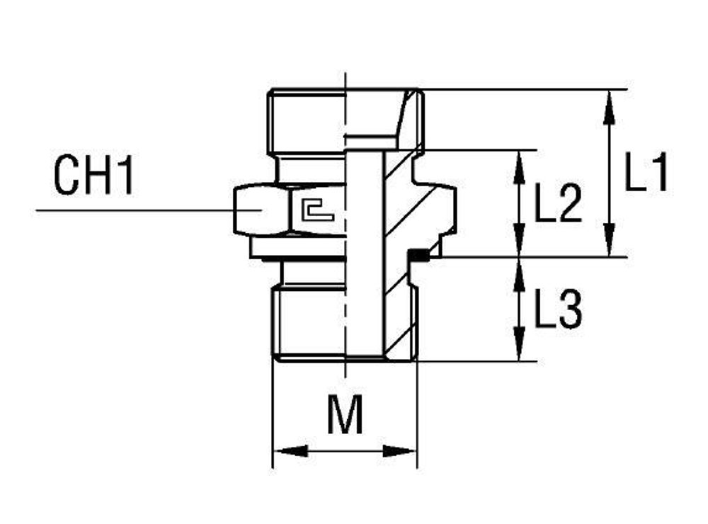 Штуцер FE DS20 M22x1.5 (корпус)