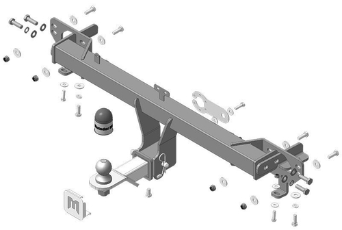 Фаркоп Chery Tiggo 8 2020-2024, вкл.Pro  съемное крепление шара под американский квадрат, (без электрики, паспорт и сертификат в комплекте) Motodor.99006-E