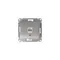 Розетка компьютерная 1-м Glossa RJ45 кат.5E механизм платина SE GSL001281K